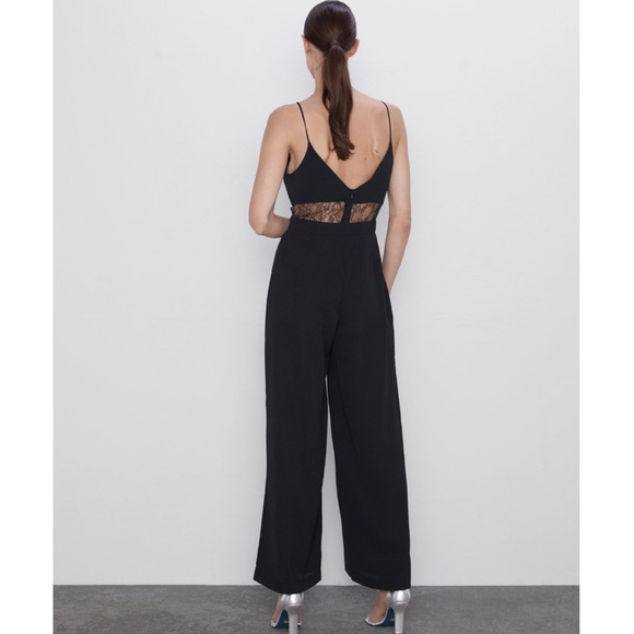 NEW!!! HP 🥳🥳🥳Zara Lace Insert Jumpsuit - Picture 5 of 16